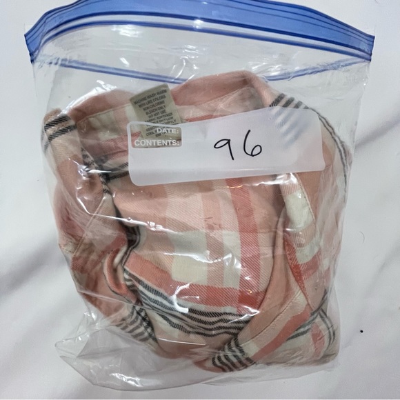 DULUTH TRADING woman's plaid shirt/jacket Peach and Black Cross back Fla… - Picture 13 of 13